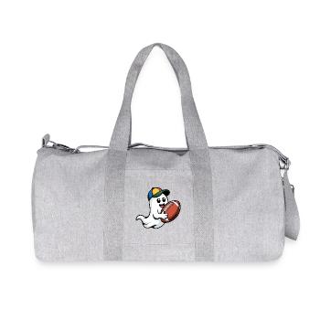 Fantôme avec ballon de football et casquette - Sac de sport en toile recyclée Stanley/Stella - gris chiné - Devant