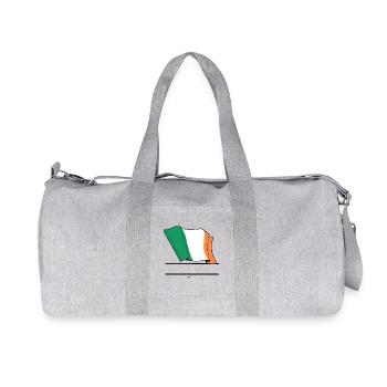 Ireland Flag Name Space - Recycled Canvas Sports Bag by Stanley/Stella - heather grey - Front