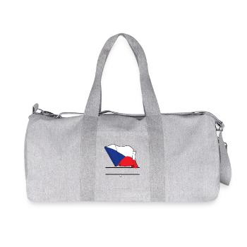RÉPUBLIQUE TCHÈQUE – Drapeau personnalisé - Sac de sport en toile recyclée Stanley/Stella - gris chiné - Devant