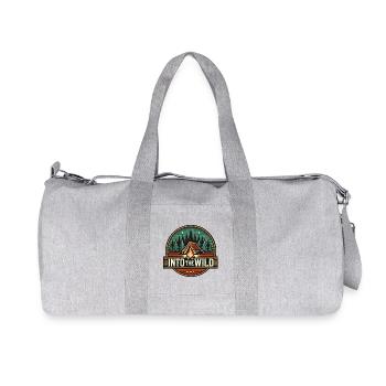 Into The Wild Camping Nature Campfire Outdoor - Recycled Canvas Sports Bag by Stanley/Stella - heather grey - Front