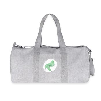 Minimalist Abstract Green Bird - Recycled Canvas Sports Bag by Stanley/Stella - heather grey - Front