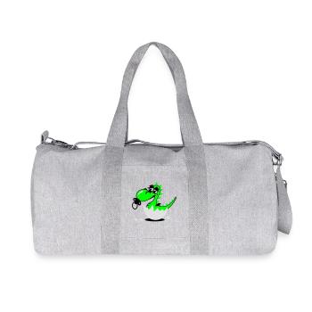 A small dragon baby with pacifier - Recycled Canvas Sports Bag by Stanley/Stella - heather grey - Front