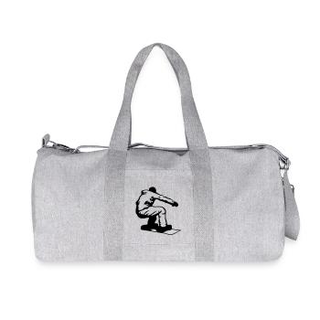 Snowboarder - Recycelte Canvas-Sporttasche von Stanley/Stella - Grau meliert - Vorne