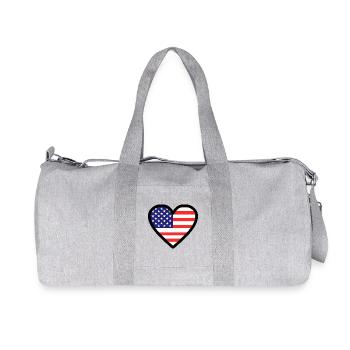 Amérique - Sac de sport en toile recyclée Stanley/Stella - gris chiné - Devant