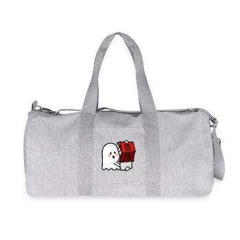 Boobies BOO BIES cheeky Halloween erotic magazine - Recycled Canvas Sports Bag by Stanley/Stella - heather grey - Front