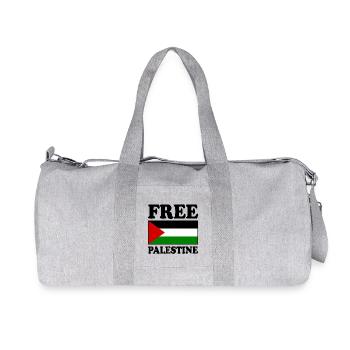 Free palestine - Sac de sport en toile recyclée Stanley/Stella - gris chiné - Devant
