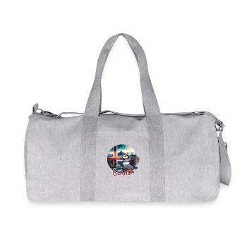 Iceland - Island - Puffin - Recycelte Canvas-Sporttasche von Stanley/Stella - Grau meliert - Vorne