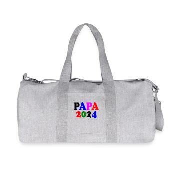 Papa 2024 - Recycled Canvas Sports Bag by Stanley/Stella - heather grey - Front