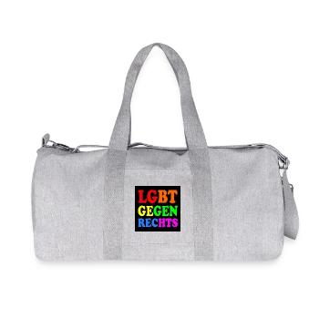 Lgbt gegen rechts - Recycelte Canvas-Sporttasche von Stanley/Stella - Grau meliert - Vorne