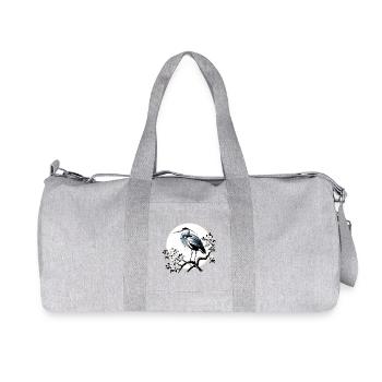Grau Weiß Reiher Japanisch Japan - Recycelte Canvas-Sporttasche von Stanley/Stella - Grau meliert - Vorne