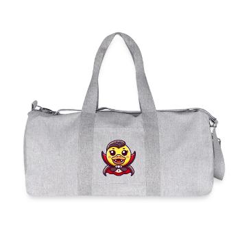 Halloween Duck Vampire Funny Creepy Cute - Recycled Canvas Sports Bag by Stanley/Stella - heather grey - Front