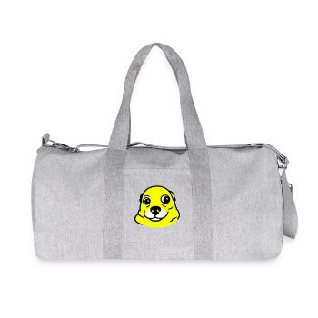 Anxious Dog in Pop Art Style - Recycled Canvas Sports Bag by Stanley/Stella - heather grey - Front