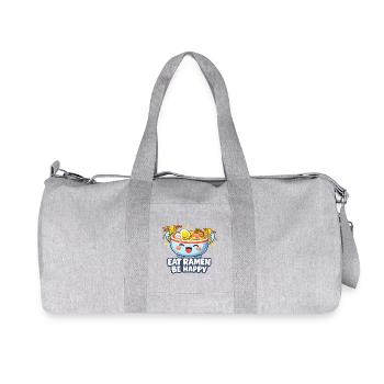 Eat Ramen Be Happy! - Recycled Canvas Sports Bag by Stanley/Stella - heather grey - Front