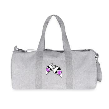 2 Lamas Bubbles Side Team Friends Crew - Sac de sport en toile recyclée Stanley/Stella - gris chiné - Devant