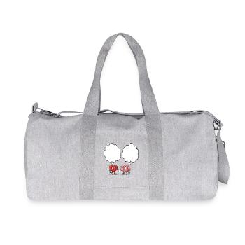 Heart and brain holding hands - Recycled Canvas Sports Bag by Stanley/Stella - heather grey - Front