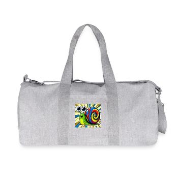 Escargot - Sac de sport en toile recyclée Stanley/Stella - gris chiné - Devant