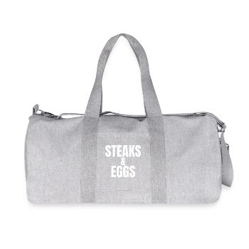 STEAK & EGGS | Carnivore Breakfast of Champions - Recycled Canvas Sports Bag by Stanley/Stella - heather grey - Front