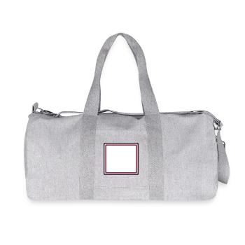 Empty Frame Frame - Add Your Own Text Design - Recycled Canvas Sports Bag by Stanley/Stella - heather grey - Front
