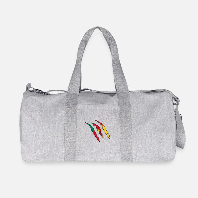 Geschenk Kralle Wild Land Heimat Kamerun - Recycelte Canvas-Sporttasche von Stanley/Stella - Grau meliert