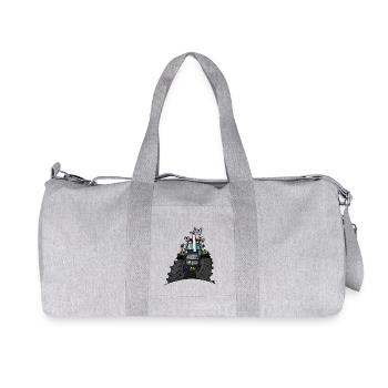 367 tracteur vert - Sac de sport en toile recyclée Stanley/Stella - gris chiné - Devant