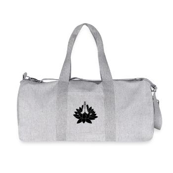Two hands from lotus namaste - Recycled Canvas Sports Bag by Stanley/Stella - heather grey - Front