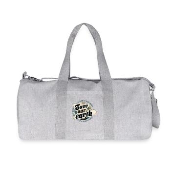 Save our earth - Recycelte Canvas-Sporttasche von Stanley/Stella - Grau meliert - Vorne