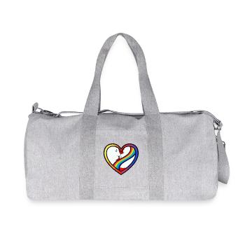 Baiser dans l’amour du cœur de l’arc-en-ciel - Sac de sport en toile recyclée Stanley/Stella - gris chiné - Devant