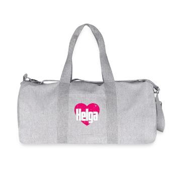 I Love Helga Pinkes Herz Ich liebe Helga - Recycelte Canvas-Sporttasche von Stanley/Stella - Grau meliert - Vorne