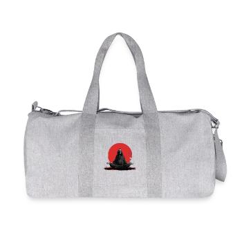 Grim Reaper Meditation in front of red sun - Recycled Canvas Sports Bag by Stanley/Stella - heather grey - Front