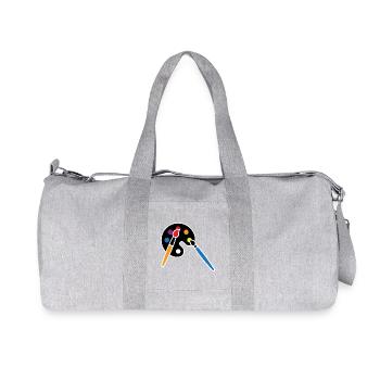 Painting, Color Palette, Brush, Art Icon - Recycled Canvas Sports Bag by Stanley/Stella - heather grey - Front