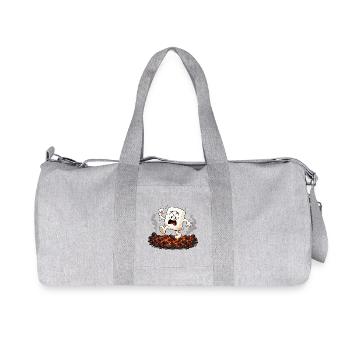Marshmallow läuft über glühende Kohlen - Recycelte Canvas-Sporttasche von Stanley/Stella - Grau meliert - Vorne