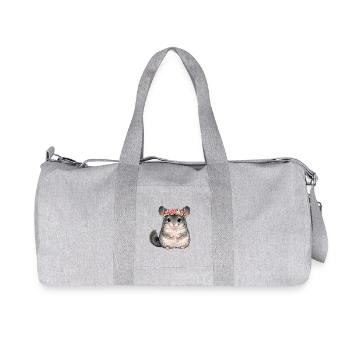 Chinchilla - Sac de sport en toile recyclée Stanley/Stella - gris chiné - Devant