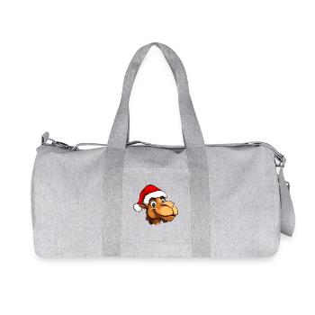 Kamele Christmas - Recycelte Canvas-Sporttasche von Stanley/Stella - Grau meliert - Vorne