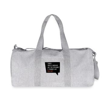 2541614 16060894 bullshit - Recycelte Canvas-Sporttasche von Stanley/Stella - Grau meliert - Vorne