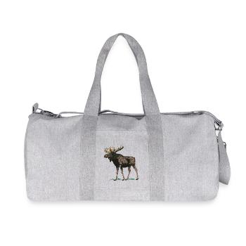 Elch Norwegen Finnland Schweden Skandinavien - Recycelte Canvas-Sporttasche von Stanley/Stella - Grau meliert - Vorne