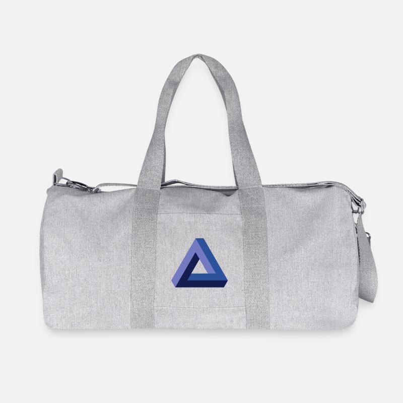 Triangle illusion d'optique - Sac de sport en toile recyclée Stanley/Stella - gris chiné