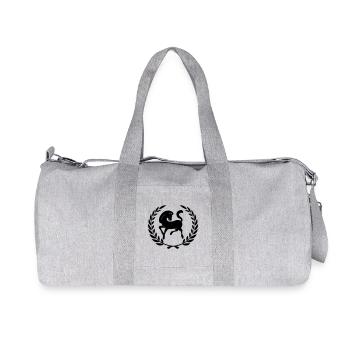 Black horse in laurel wreath - Recycled Canvas Sports Bag by Stanley/Stella - heather grey - Front