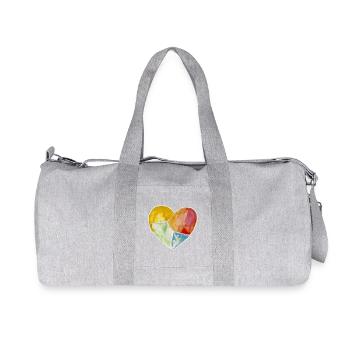Herzgefühle - Recycelte Canvas-Sporttasche von Stanley/Stella - Grau meliert - Vorne