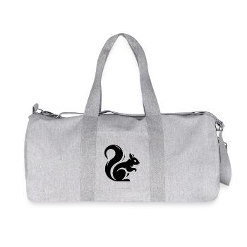 Minimalist Squirrel Silhouette - Recycled Canvas Sports Bag by Stanley/Stella - heather grey - Front