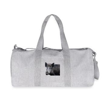 Sanglier Sanglier Porc Truie Cochon - Sac de sport en toile recyclée Stanley/Stella - gris chiné - Devant