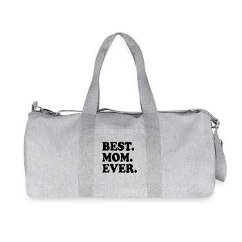 Best mom ever - Recycelte Canvas-Sporttasche von Stanley/Stella - Grau meliert - Vorne