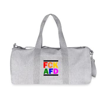 Fck afd - Recycelte Canvas-Sporttasche von Stanley/Stella - Grau meliert - Vorne