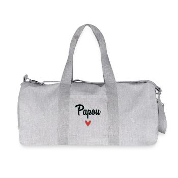 PAPUAN. DAD. FATHER'S DAY. HAPPY FATHER'S DAY - Recycled Canvas Sports Bag by Stanley/Stella - heather grey - Front