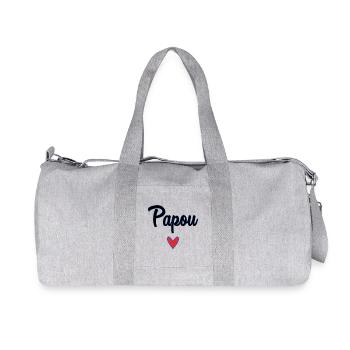 PAPUAN. DAD. FATHER'S DAY. HAPPY FATHER'S DAY - Recycled Canvas Sports Bag by Stanley/Stella - heather grey - Front