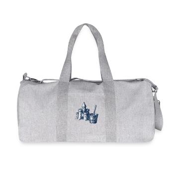 Skurriles Sandburgen- und Eimerdesign - Recycelte Canvas-Sporttasche von Stanley/Stella - Grau meliert - Vorne