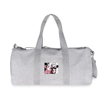 Cochon avec bouteille de fête et de célébration - Sac de sport en toile recyclée Stanley/Stella - gris chiné - Devant