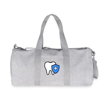 Zahn Symbol Zahnarzt - Recycelte Canvas-Sporttasche von Stanley/Stella - Grau meliert - Vorne