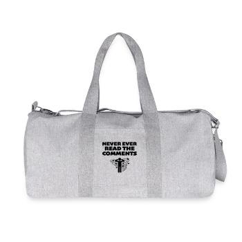 Je n’ai jamais lu les commentaires en ligne - Sac de sport en toile recyclée Stanley/Stella - gris chiné - Devant