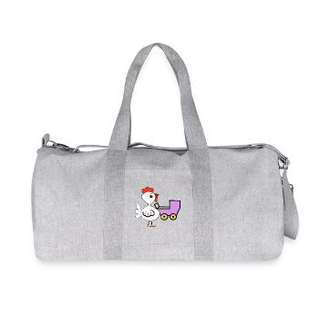 Maman des poules poules poules enfants - Sac de sport en toile recyclée Stanley/Stella - gris chiné - Devant