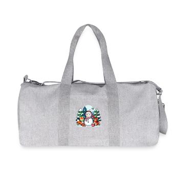 Cozy Snowman with Winter Friends - Recycled Canvas Sports Bag by Stanley/Stella - heather grey - Front